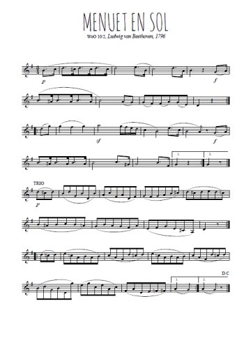 Menuet en Sol de Beethoven